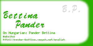 bettina pander business card